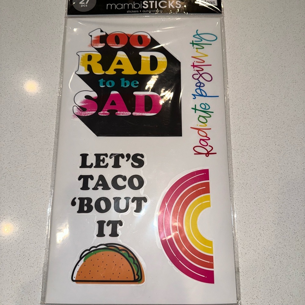 Me & My BIG ideas “Radiate Positivity“ Large Sticker Sheets